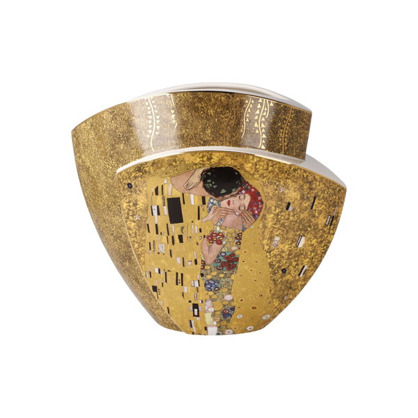 Porzellan Vase 'Golden Affection' von Gustav Klimt 10x20x22cm