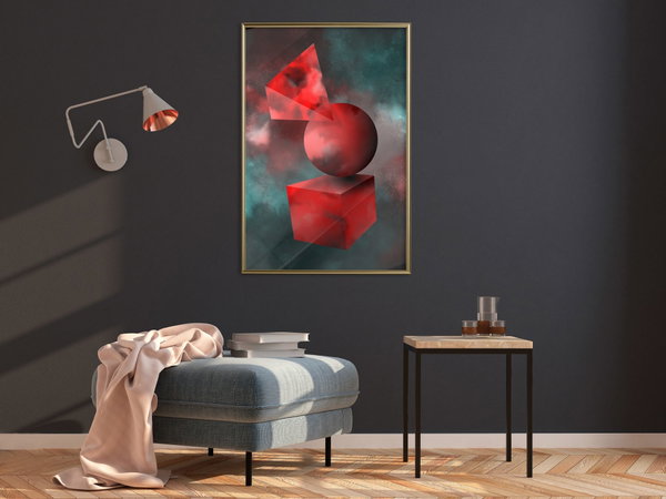 Poster 'Red Solid Figures'