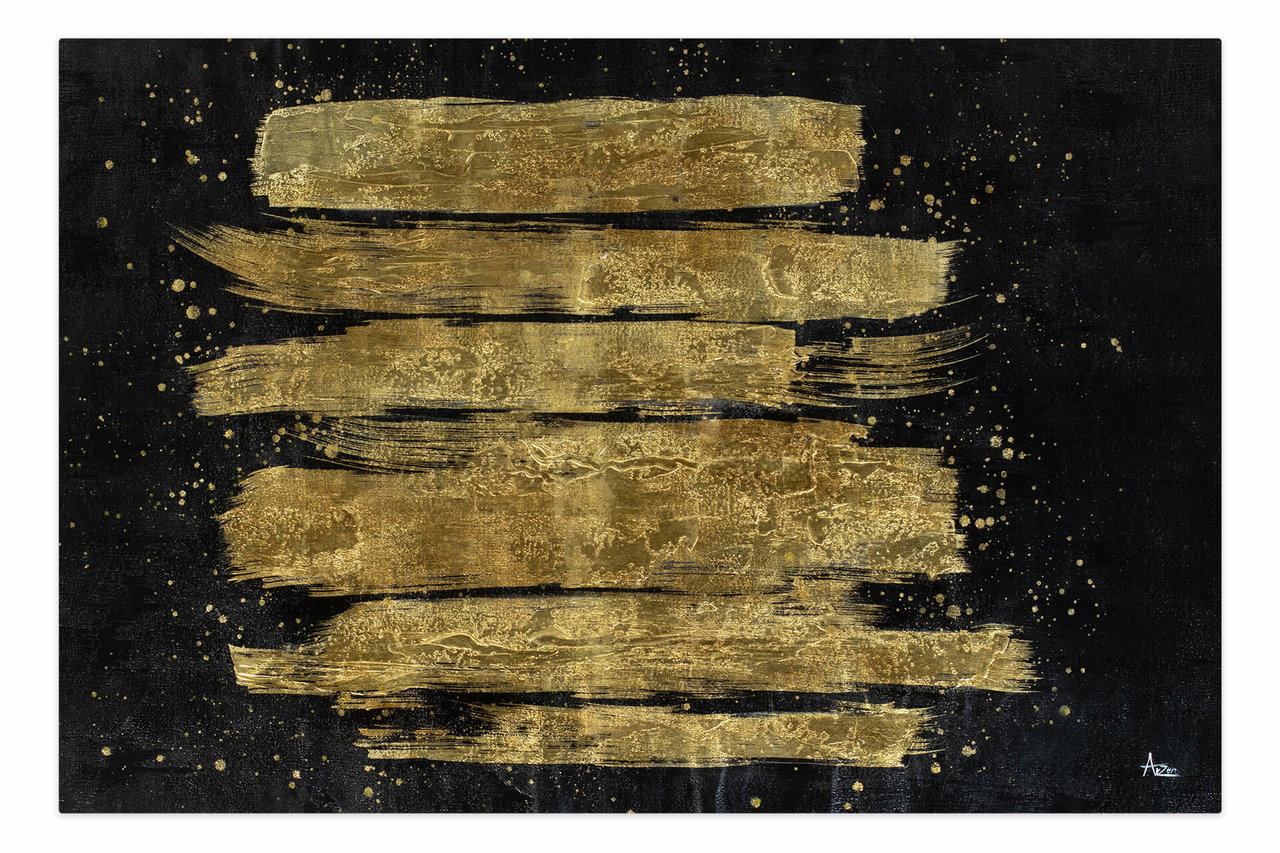 Olieverf schilderijen 'Enriched Darkness' | Handgeschilderd unicum 180x120cm komt in de ruimte goed tot zijn recht.