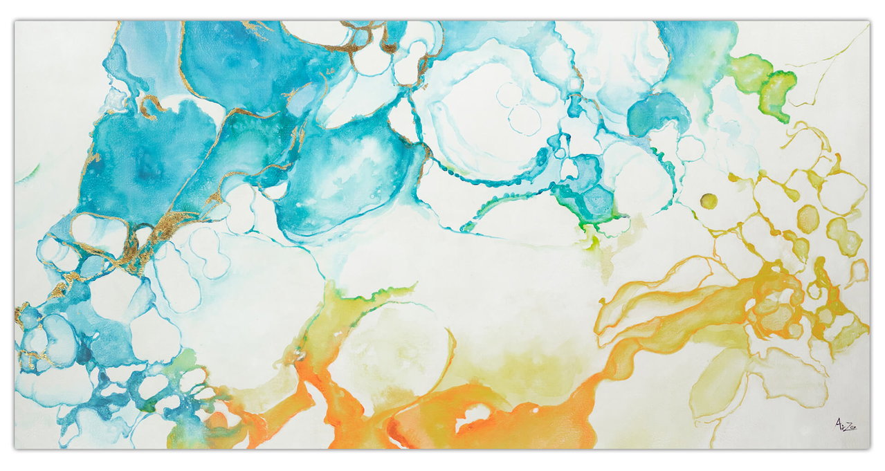 XXL Schilderij 'Touch the Sun' | Handgeschilderd unicum 200x100cm komt in de ruimte goed tot zijn recht.