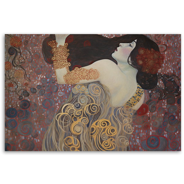 Canvas Poster 'Klimt's Spirals of Desire'