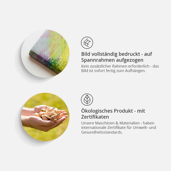 Kunstdruck auf Leinwand 'Colorful Bull Wide'