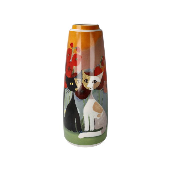 Porzellan Vase 'Summertime in the Garden' von Rosina Wachtmeister 10,5x26,5x10,5cm