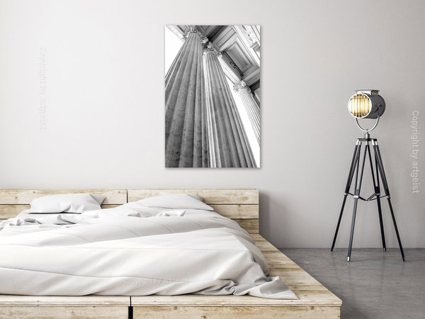 Kunstdruck auf Leinwand 'Stone Columns Vertical'