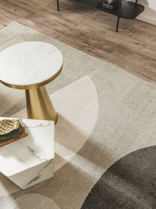 Design Teppich Ida Beige/Grau