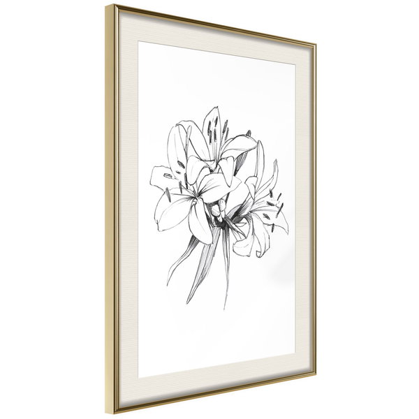Poster 'Drawn Flowers'