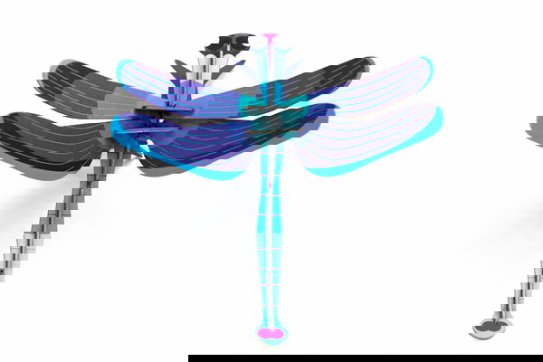 Sculptură de perete din carton 'Sapphire Dragonfly Decor'