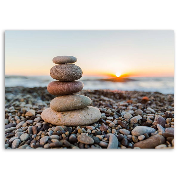 Kunstdruck auf Leinwand 'Pebble Zen'
