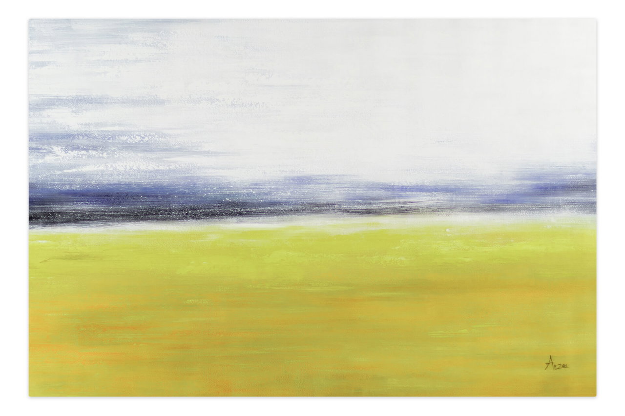 Schilderij 'Hazy Horizon' | Handgeschilderd unicum 180x120cm in de ruimte.