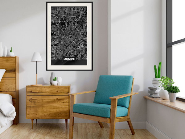 Poster 'City Map: Munich (Dark)'