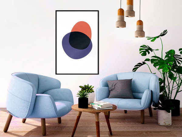 Poster 'White, Orange, Violet and Black'