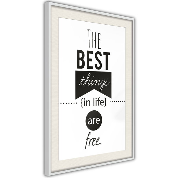 Poster 'The Best Things in Life Are Free'