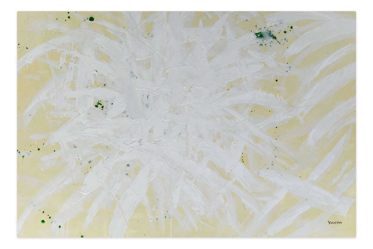Olieverf schilderijen 'Frozen Fantasy' | Handgeschilderd unicum 180x120cm komt in de ruimte goed tot zijn recht.