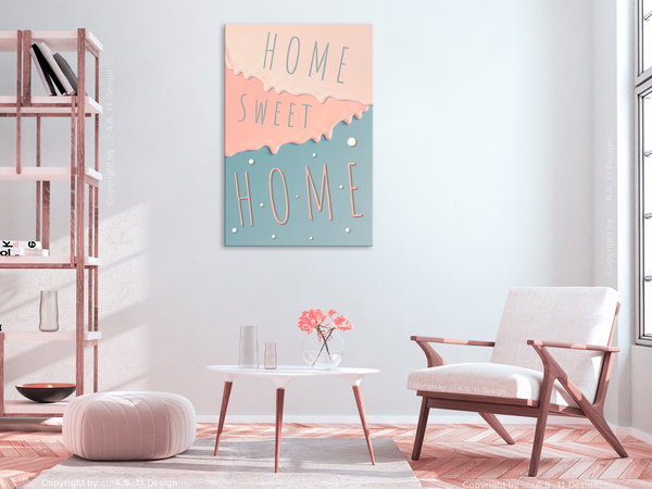 Kunstdruck auf Leinwand 'Inscriptions: Home Sweet Home Vertical'