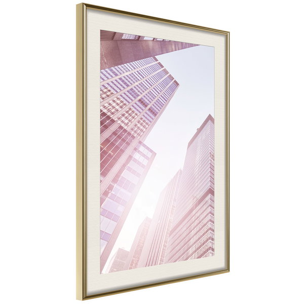 Poster 'Steel and Glass (Pink)'