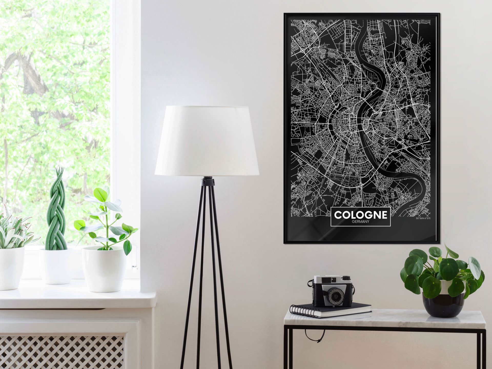 Poster 'City Map: Cologne (Dark)'