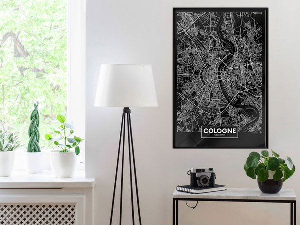 Poster 'City Map: Cologne (Dark)'