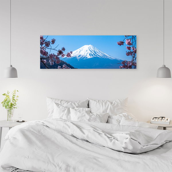 Kunstdruck auf Leinwand 'Blossoms of Mount Fuji'