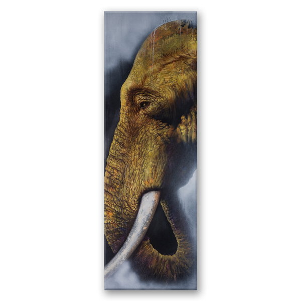 Kunstdruck auf Leinwand 'Elephant Close-Up 2'