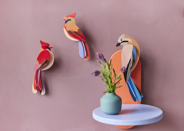 Wanddeko Papier 'Kardinal'