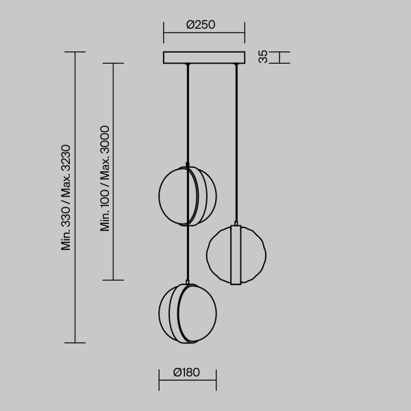 Lampa Wisząca 'Misterio 1'
