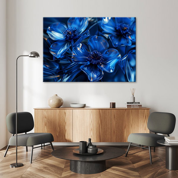 Εκτύπωση σε καμβά 'Sapphire Prism Blossoms 2'