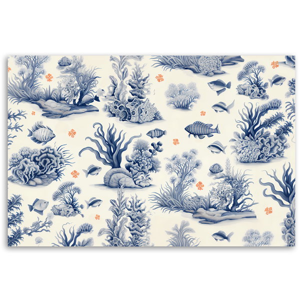 Kunstdruck auf Leinwand 'Fish and Corals 4'