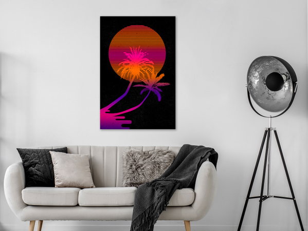 Impression sur toile 'Palm at Sunrise Vertical'