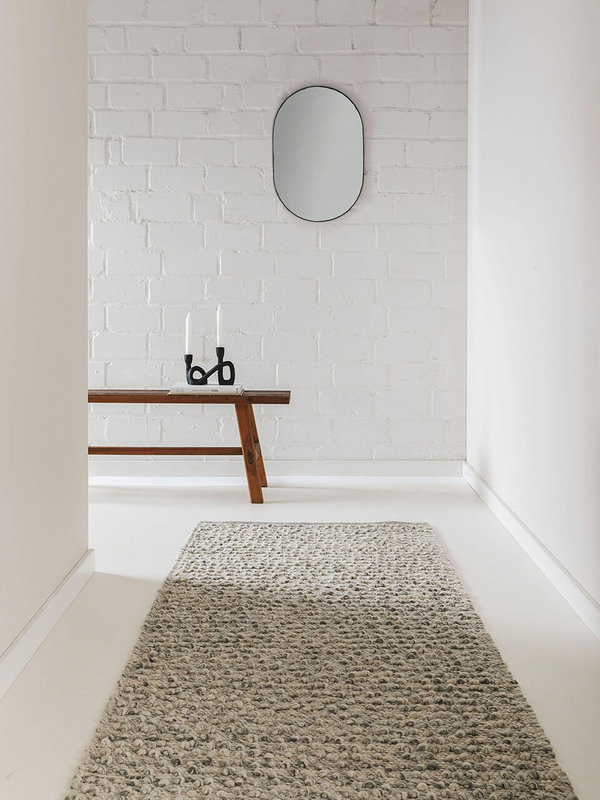 Design Wollteppich Lana Grau