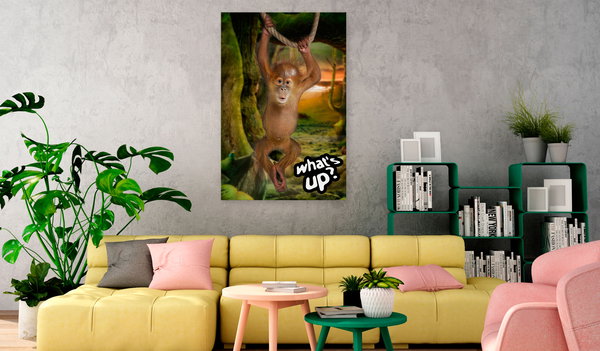 Kunstdruck auf Leinwand 'What's Up? Vertical'