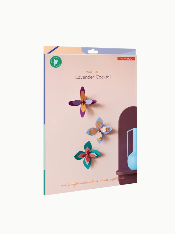 Wanddeko Papier '3D-Blume'