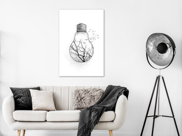 Kunstdruck auf Leinwand 'Winter Birds Vertical'