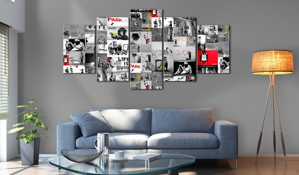 Kunstdruck auf Leinwand 'Street Art: Banksy IV'