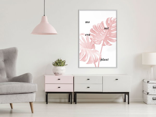 Poster 'Pale Pink Monstera'