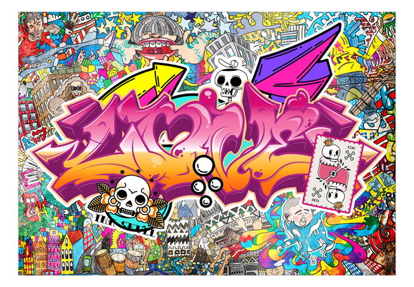 Selbstklebende Tapete 'Art in the Street'