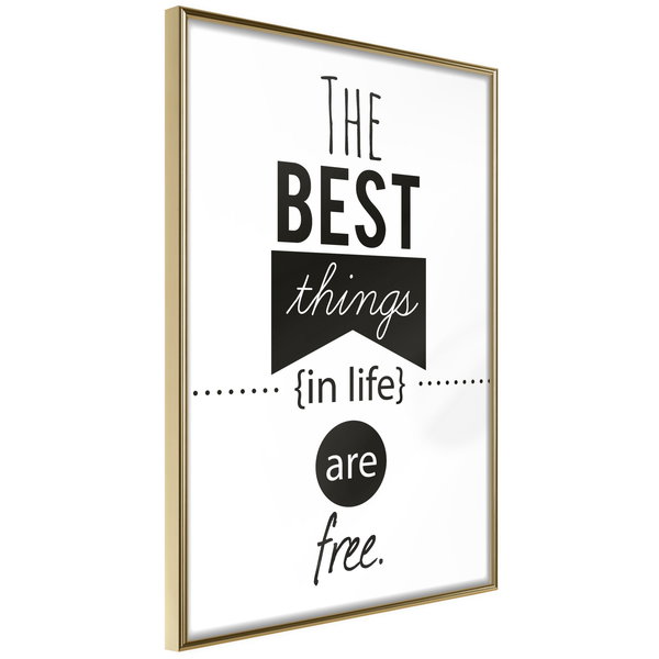 Poster 'The Best Things in Life Are Free'