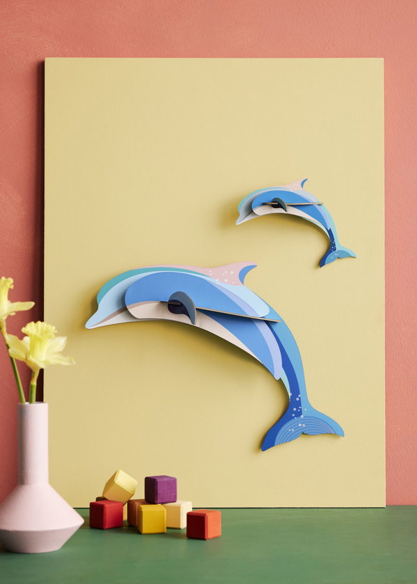 Wanddeko Papier 'Dolphin Couple'