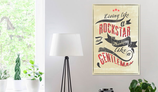 Kunstdruck auf Leinwand 'Rockstar Vertical'