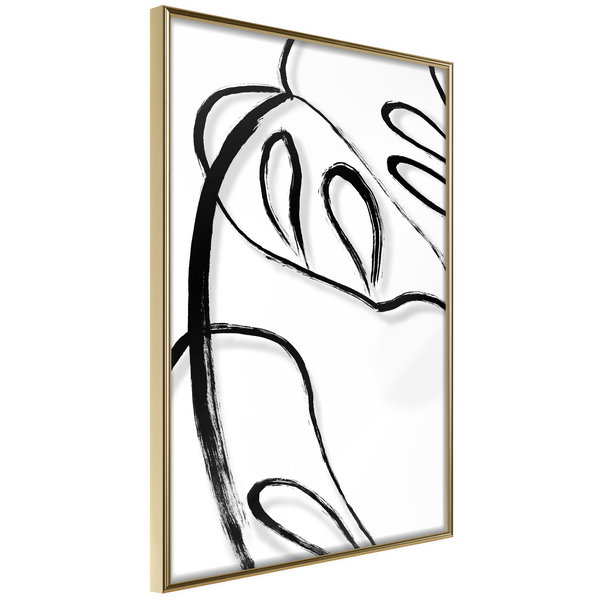 Poster 'Painted Monstera Leaf'