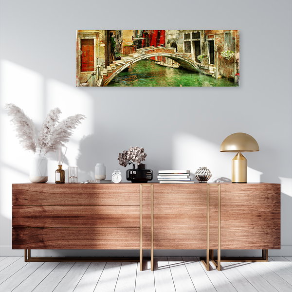 Kunstdruck auf Leinwand 'Venetian Canal'