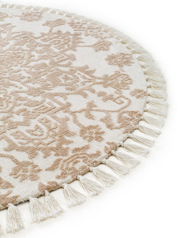 Design Runder Teppich Elias Beige