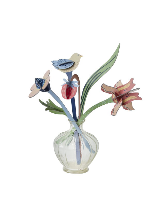 Sculture di carta 'Bird Decor Bouquet'