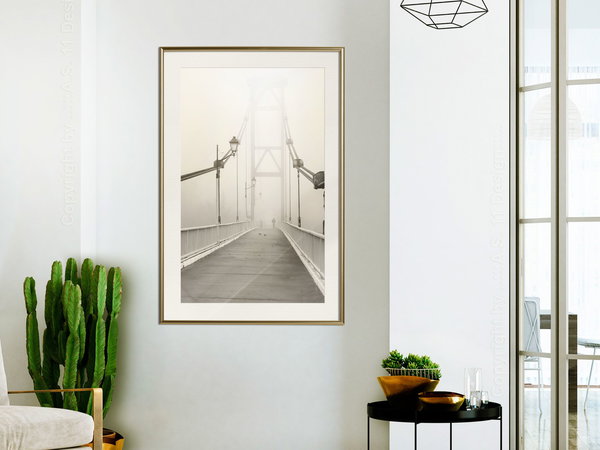 Poster 'Bridge Disappearing into Fog'