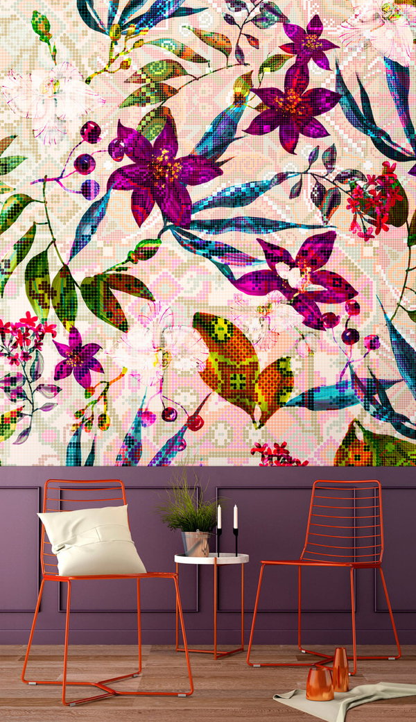 Tapete 'Mosaic Blossom 2' 400x270cm