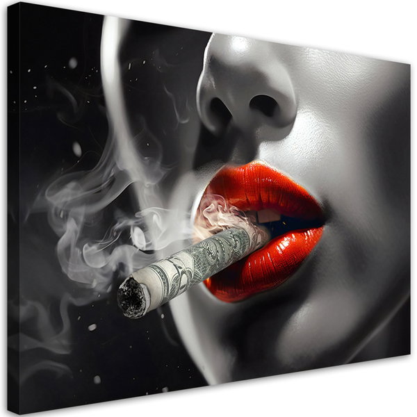 Kunstdruck auf Leinwand 'Dollar Smoke'