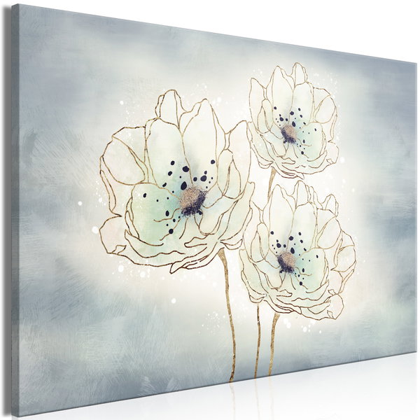 Kunstdruk op canvas 'Ocean Flowers Wide'
