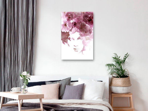 Kunstdruck auf Leinwand 'Flowery Look Vertical'