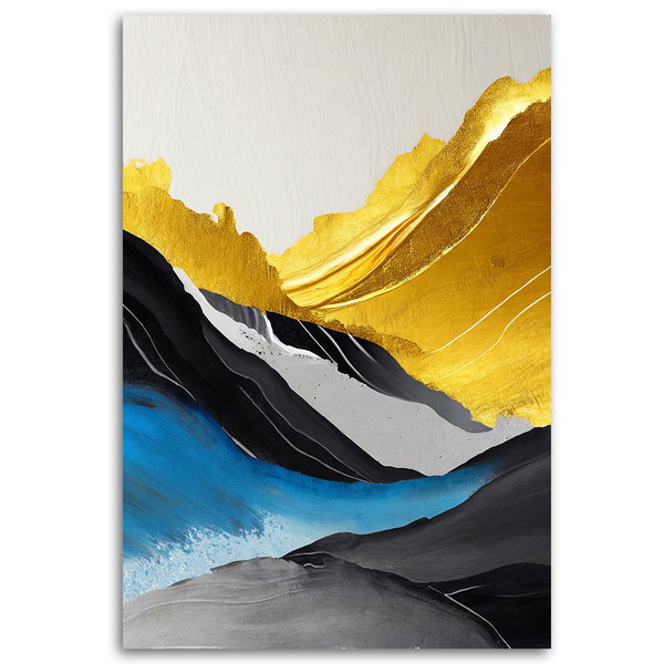 Kunstdruck auf Leinwand 'Golden Peaks 3'