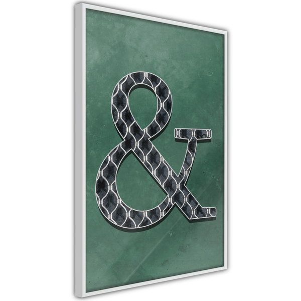 Poster 'Ampersand on Green Background'