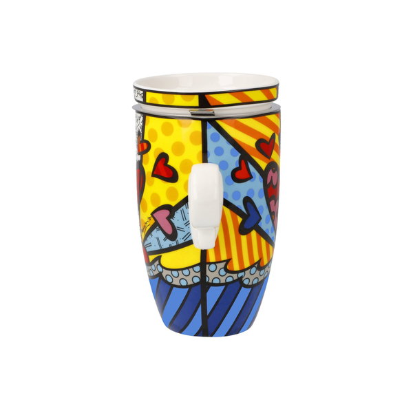 Goebel Teetasse mit Sieb und Deckel 'A New Day'